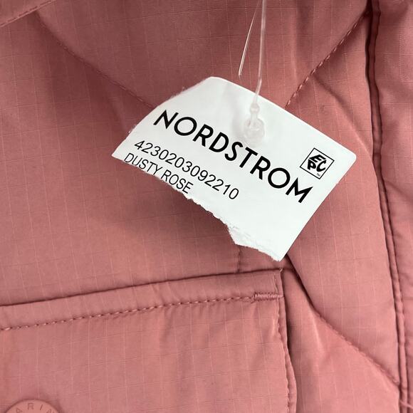 Marine Layer Leslie DownPuffer Overshirt Shacket Jacket Sz Small Dusty Rose - Picture 4 of 6